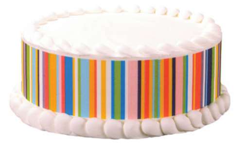 Happy Stripes Edible Icing Strips - Click Image to Close